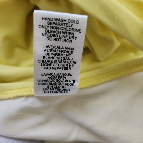 Tommy Bahama Bathing‎ Suit Womens 4 Yellow 1 Pc Ruched Halter Top Slimming PinUp - Picture 11 of 11